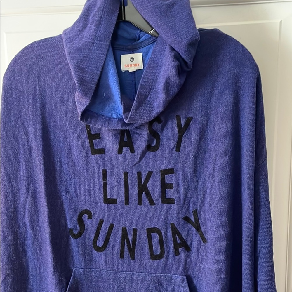 SUNDRY Purple Hoodie - Easy Like Sunday - flattering feminine flirty FUN M 💖